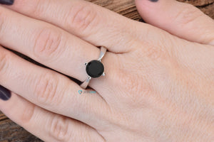 2 black diamond-Black diamond engagement ring 2 carat-Promise ring-2 ct diamond ring-Black diamond solitaire ring-solitaire ring gold