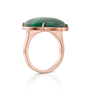 Malachite ring-Malachite ring vintage-Anniversary gift-Statement ring-Boho Ring-Signet ring women-Brass ring-Green Malachite Ring