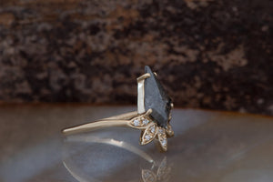 salt and pepper diamond wedding ring