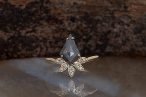 salt and pepper engagement ring set
