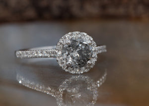 unique engagement rings salt and pepper diamond
