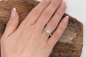 2 carat salt & pepper diamond-Salt and Pepper diamond engagement ring-4 prong solitaire ring-Promise ring-Custom Ring- salt and pepper ring