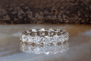 2.25 ct Diamond Eternity Wedding Band-Stacking gold rings- Diamond Band-Anniversary Gift-Enhancer Ring-2.25ct diamond ring-Anillo de bodas