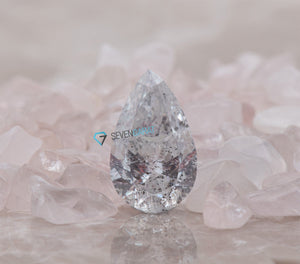 2.02 ct salt & pepper diamond-Salt and Pepper diamond engagement ring-2ct pear diamond ring-2ct diamond-Salt and pepper ring-Grey diamond