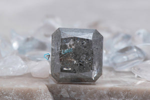 5.7 ct Salt and Pepper rings with pear diamond in white, yellow, rose gold or platina