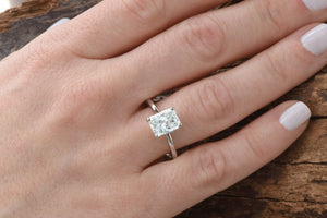 Emerald cut diamond ring-Solitaire ring 1.90 carat-Diamond Engagement Ring-Promise ring-Radiant cut engagement ring-Radiant cut ring-2 carat diamond,Art deco ring,Custom Ring,diamond ring,Emerald cut,Emerald cut diamond,engagement ring,gold diamond ring,Gold Solitaire Ring,micro pave ring,Radiant cut ring,radiant ring,solitaire diamond,solitaire ring,vs,vvs