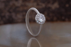 Halo wedding ring-Engagement Ring-Diamond Engagement Ring-Solid gold ring-Dainty Promise Ring-Promise ring-Halo diamond ring-Art deco ring-4 prong engagement,Art deco ring,Dainty Promise Ring,dainty ring,engagement ring,Estate diamond ring,Gold Solitaire Ring,Halo diamond ring,halo wedding band,halo wedding ring,Promise ring,Round,solid gold ring,vs,vvs,women jewelry