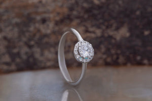Halo wedding ring-Engagement Ring-Diamond Engagement Ring-Solid gold ring-Dainty Promise Ring-Promise ring-Halo diamond ring-Art deco ring-4 prong engagement,Art deco ring,Dainty Promise Ring,dainty ring,engagement ring,Estate diamond ring,Gold Solitaire Ring,Halo diamond ring,halo wedding band,halo wedding ring,Promise ring,Round,solid gold ring,vs,vvs,women jewelry