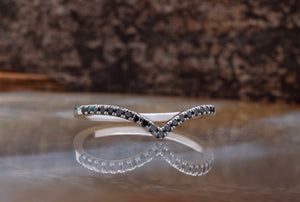 Matching diamond band-Micro pave ring-Diamond wedding Band-Stacking rings-Diamond Ring-Solid gold ring-Enhancer ring guard-Enhancer Ring
