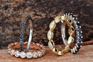 Micro pave hotsell stackable rings