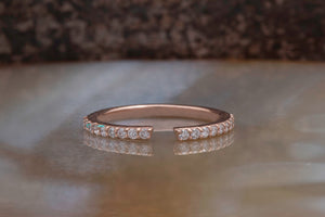 Stacking wedding ring-Minimalist ring-Diamond Eternity Band-Wedding band-Stacking rings-Diamond Ring-Nesting Wedding Band-Matching rings