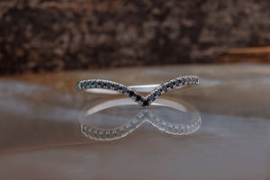 Matching diamond band-Micro pave ring-Diamond wedding Band-Stacking rings-Diamond Ring-Solid gold ring-Enhancer ring guard-Enhancer Ring