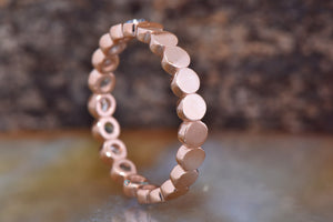 Matching rings-Diamond band-Matching band- Eternity Wedding Band-Rose gold wedding ban-Aquamarine ring-Art deco band-Anillo de bodas