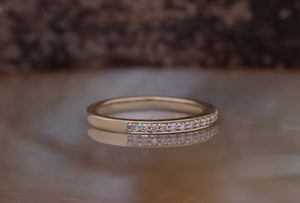 Diamond Eternity Wedding Band-Stacking gold rings- Diamond Band-Anniversary Gift-Minimalist ring-FREE SHIPPING-Anillo de bodas