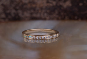 Diamond Eternity Wedding Band-Stacking gold rings- Diamond Band-Anniversary Gift-Minimalist ring-FREE SHIPPING-Anillo de bodas