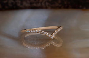 Matching diamond band-Micro pave ring-Diamond wedding Band-Stacking rings-Diamond Ring-Solid gold ring-Enhancer ring guard-Enhancer Ring