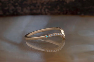 Matching diamond band-Micro pave ring-Diamond wedding Band-Stacking rings-Diamond Ring-Solid gold ring-Enhancer ring guard-Enhancer Ring