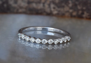 Matching rings-Diamond Eternity Wedding Band-Wedding band-Diamond band ring-Eternity Ring-Stacking gold rings-Anillo de bodas-Art deco band