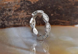 Eternity Wedding Band- Nesting wedding band-Cluster wedding band,Diamond band,Diamond band vintage,diamond ring,engagement  wedding,Engagement band,Eternity ring,gold diamond ring,Marquise ring,Marquise ring band,Nesting ring,wedding band,wedding ring