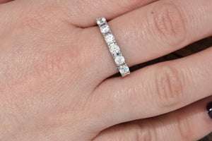 Curved ring-Cluster wedding band-Eternity Wedding Band-Diamond ring-Diamond Band-Stacking gold rings-Half-Eternity Ring-Wedding ring