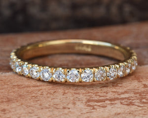 Eternity Ring-Diamond Eternity Wedding Band-Diamond 1/2 ct wedding band-Wedding band gold -Diamond Band-Half eternity Ring-Art deco band