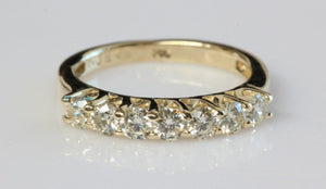Nesting ring-Matching rings-Diamond Eternity Wedding Band-Stacking gold rings- Diamond Band-Anniversary ring-Minimalist ring-Anillo de bodas