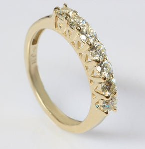 Nesting ring-Matching rings-Diamond Eternity Wedding Band-Stacking gold rings- Diamond Band-Anniversary ring-Minimalist ring-Anillo de bodas