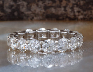 3.75 ct Diamond Eternity Wedding Band-Stacking gold rings- Diamond Band-Anniversary Gift-Enhancer Ring-3.75ct diamond ring-Anillo de bodas