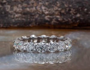 3.75 ct Diamond Eternity Wedding Band-Stacking gold rings- Diamond Band-Anniversary Gift-Enhancer Ring-3.75ct diamond ring-Anillo de bodas