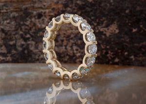 3.75 ct Diamond Eternity Wedding Band-Stacking gold rings- Diamond Band-Anniversary Gift-Enhancer Ring-3.75ct diamond ring-Anillo de bodas