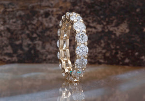 3.75 ct Diamond Eternity Wedding Band-Stacking gold rings- Diamond Band-Anniversary Gift-Enhancer Ring-3.75ct diamond ring-Anillo de bodas