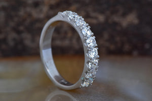 Matching rings-Diamond Eternity Wedding Band-Wedding band-Diamond band ring-Eternity Ring-Minimalist ring-Anillo de bodas-Art deco band