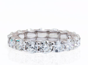 3.75 ct Diamond Eternity Wedding Band-Stacking gold rings- Diamond Band-Anniversary Gift-Enhancer Ring-3.75ct diamond ring-Anillo de bodas