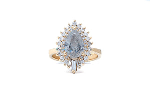 Gatsby Ring, Vintage Style Engagement Ring, Art Deco Diamond Engagement Ring, Art Deco Diamond Jewelry, Gray Diamond Engagement Ring
