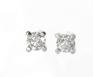 Art deco earrings-Diamond Gold Earrings-14K White Gold Earrings-Diamond Stud Earrings-Anniversary gift-Anniversary present,Art deco earrings,Birthday gift,bridal earrings,diamond earrings,diamond studs,Gift for her,Graduation gift,Round,sevencarat,solitaire earrings,stud earrings,vs,vvs,wedding earrings,wedding jewelry,white gold earrings